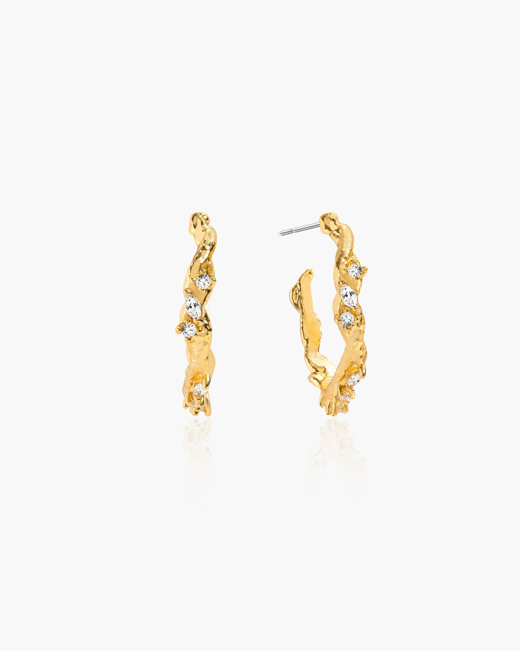 Moonlit Ivy Hoops Earrings en route jewellery