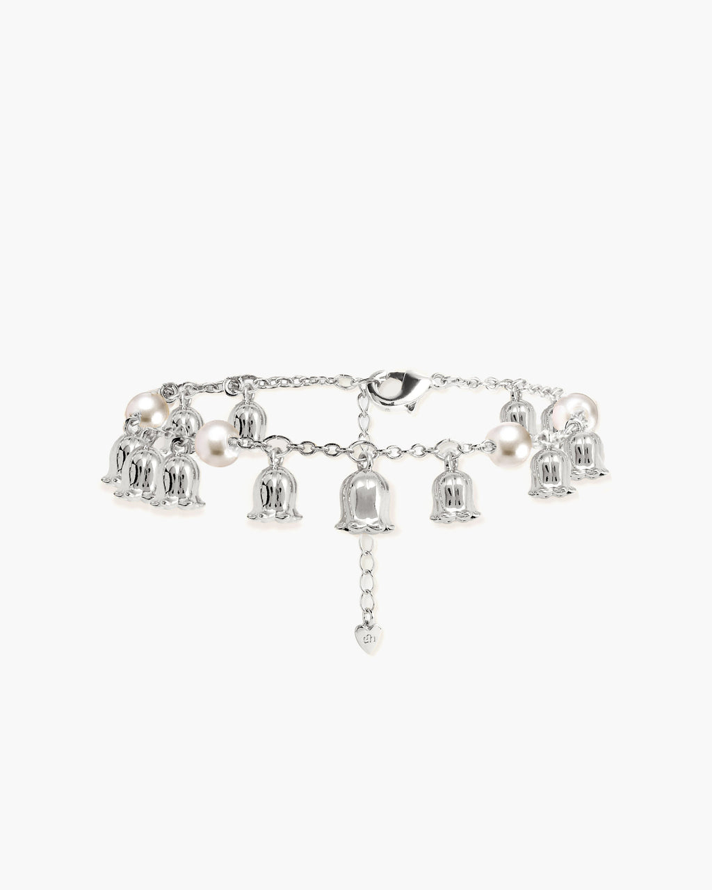Lily of the Valley Pearl Bracelet in Silver en route jewellery