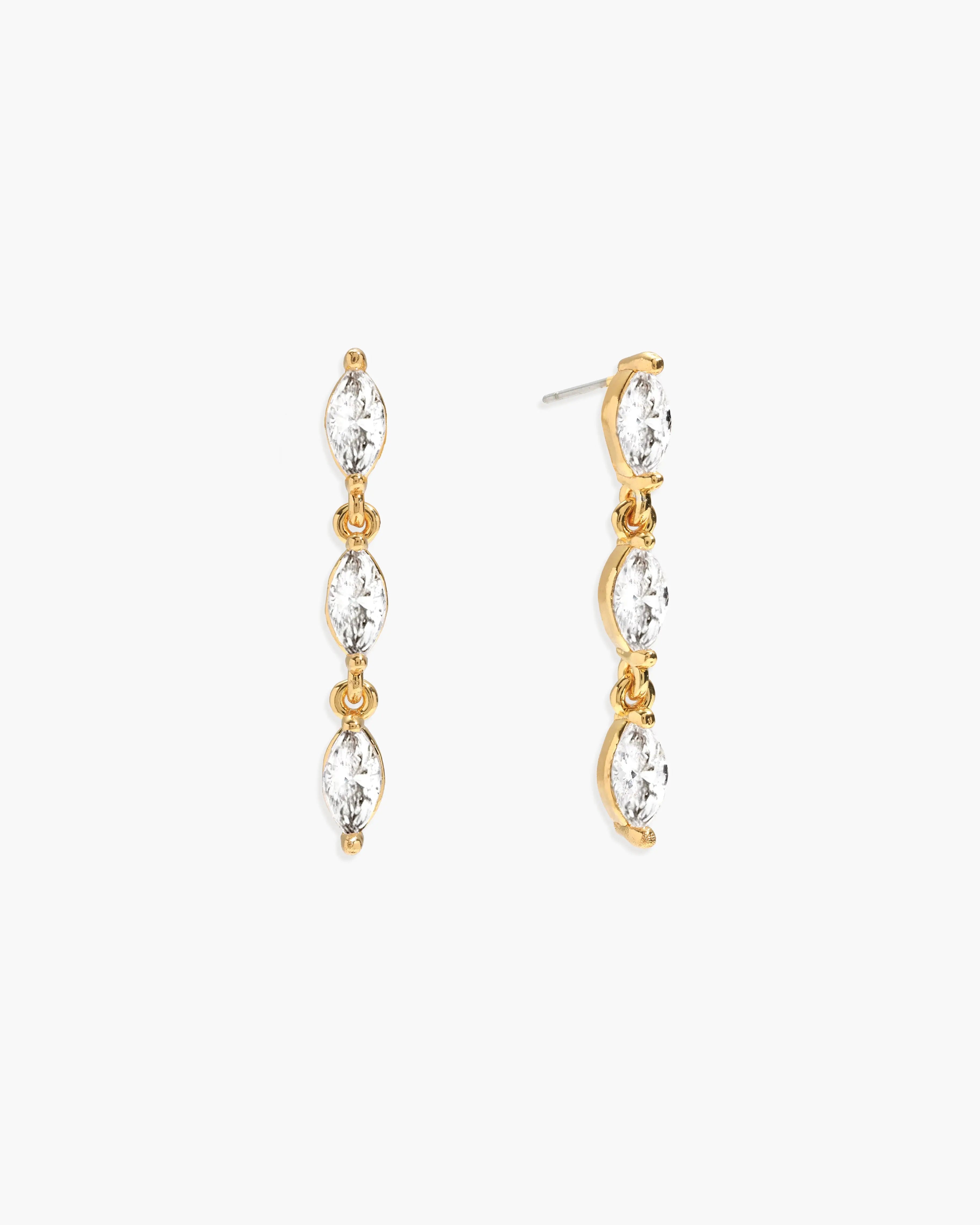 Crystal Marquise Earrings en route jewellery
