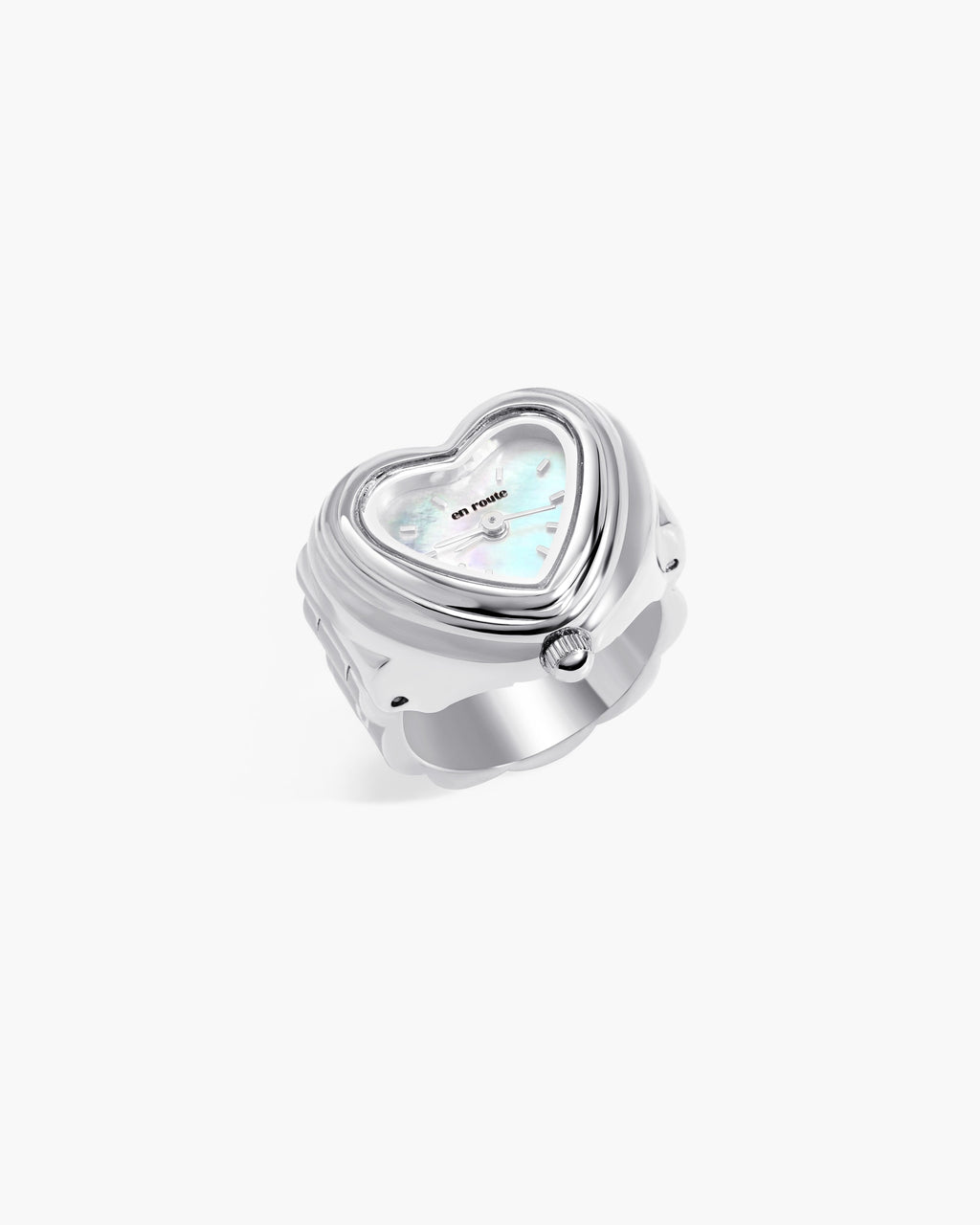 City Heart Watch Ring in Silver en route jewellery