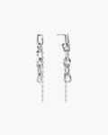 Molten Dual Chain Drop Earrings en route jewellery