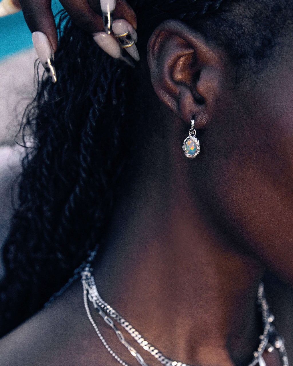 Birthstone Earrings in Silver en route jewellery