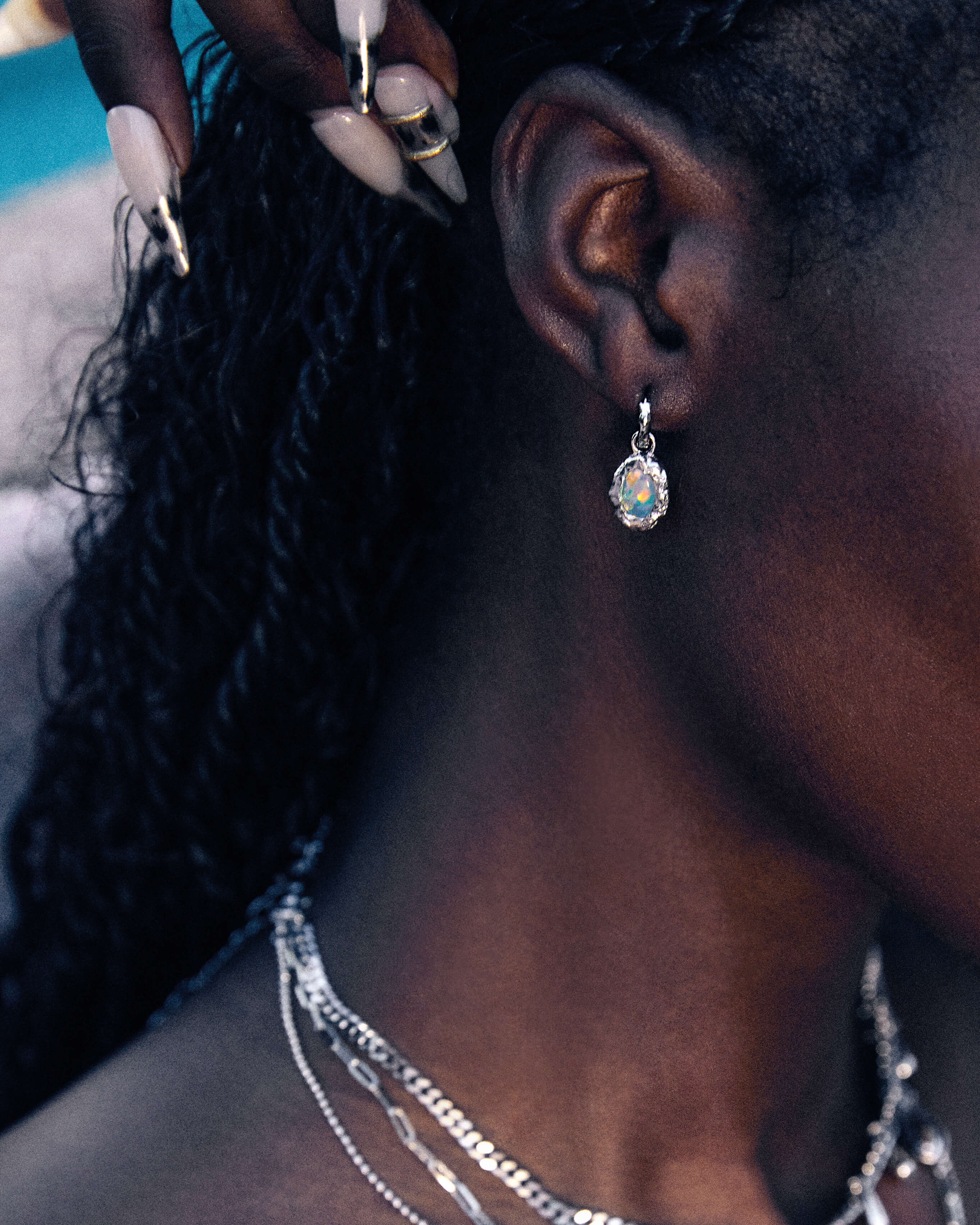 Birthstone Earrings in Silver en route jewellery