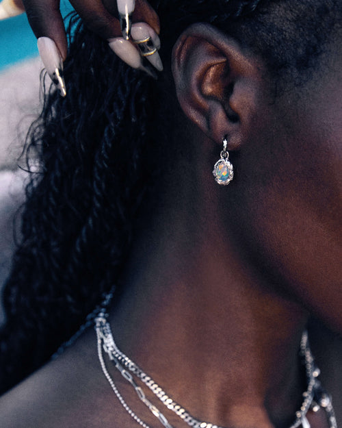 Birthstone Earrings in Silver en route jewellery
