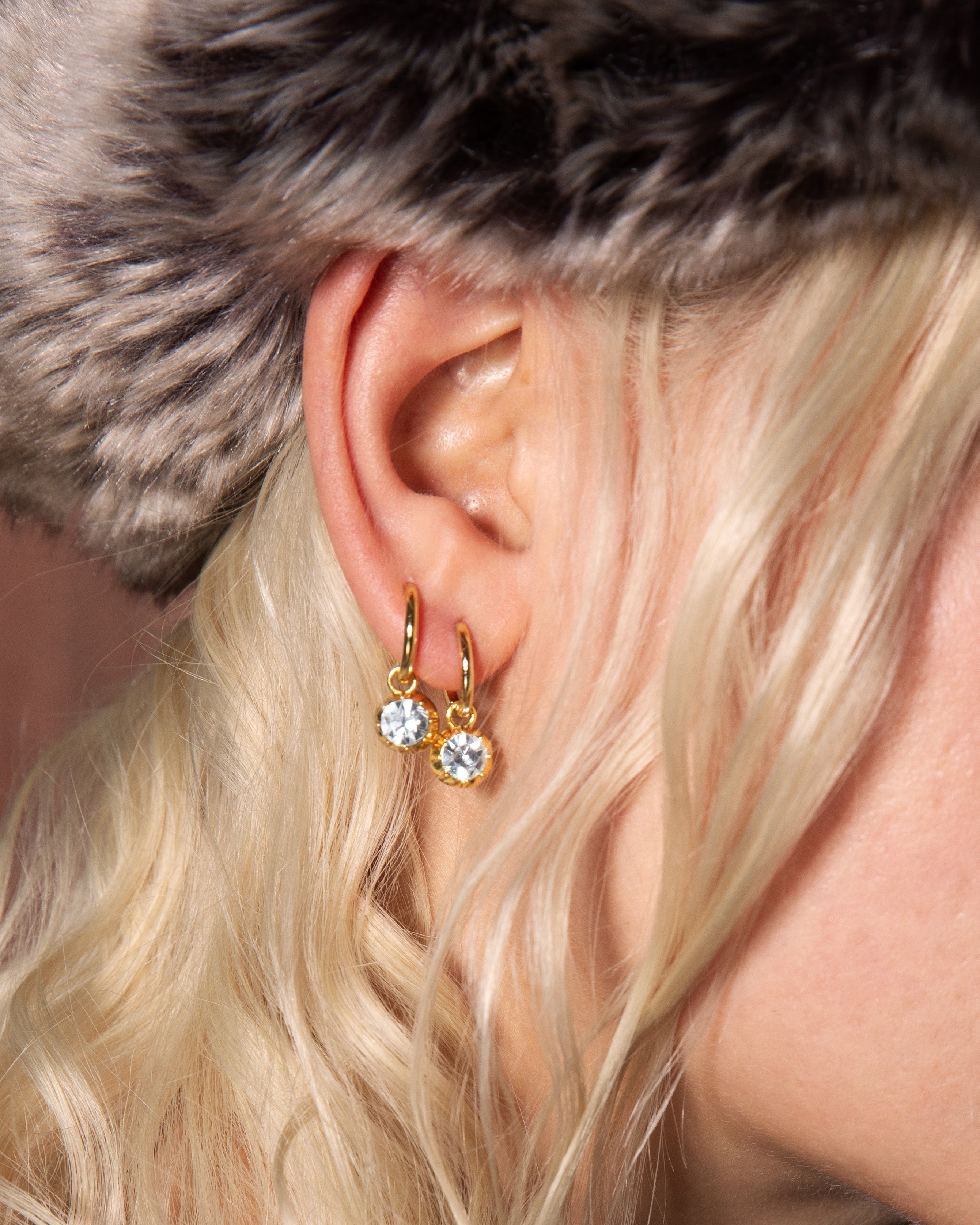 Georgian Detachable Hoop Earrings in Gold en route jewellery