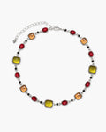 Harmonia Multicolored Necklace in Silver en route jewellery