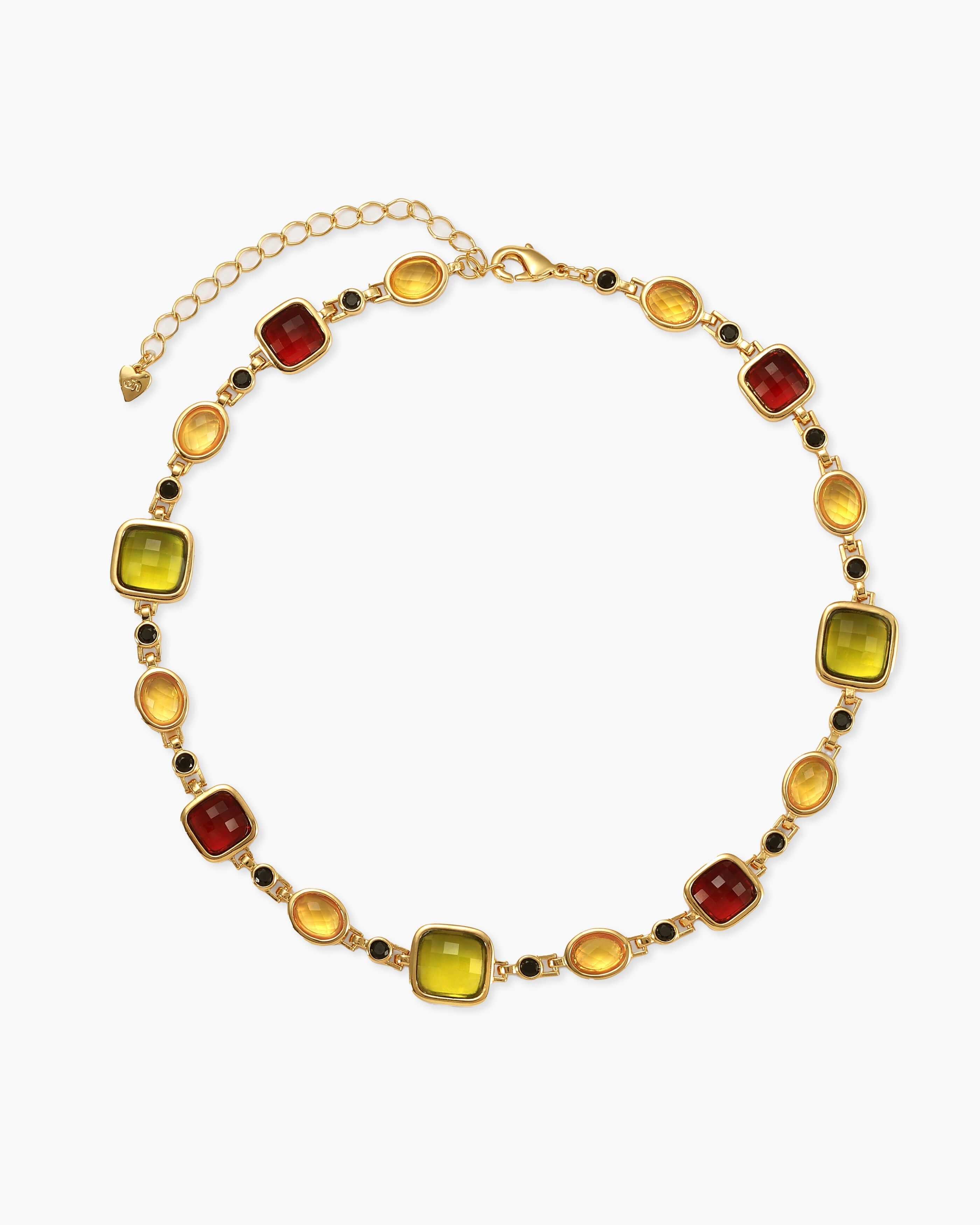 Harmonia Multicolored Necklace in Silver en route jewellery