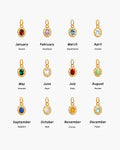 Birthstone Charm in Gold en route jewellery