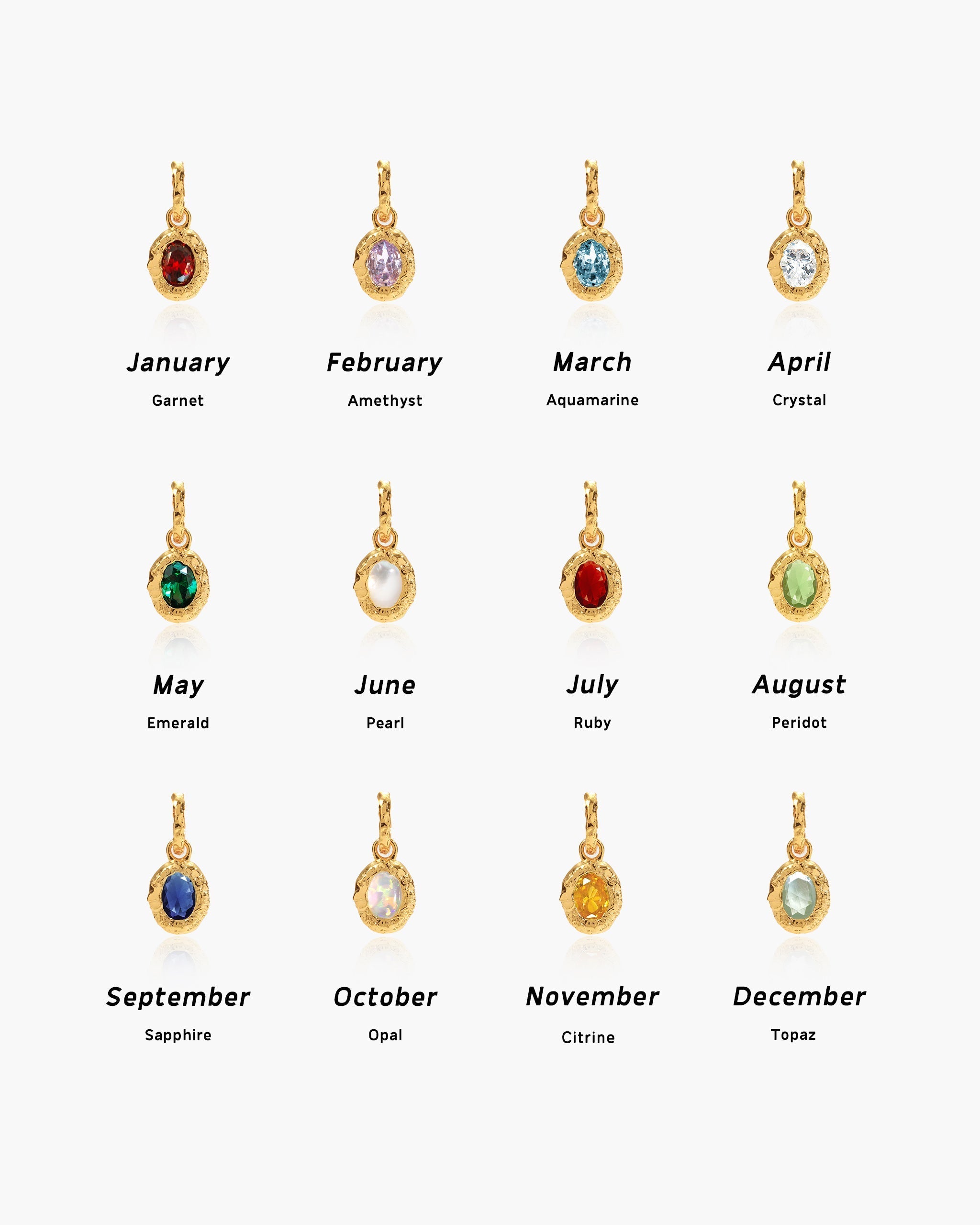 Birthstone Earrings in Silver en route jewellery