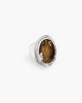 Coil Tiger's Eye Stone Ring en route jewellery