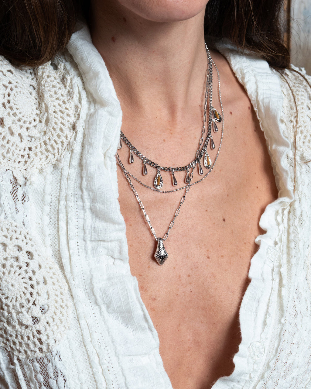Second Skin Detachable Layered Necklace en route jewellery