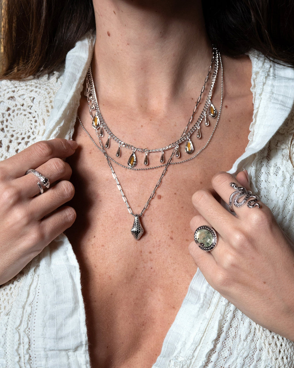 Second Skin Detachable Layered Necklace en route jewellery
