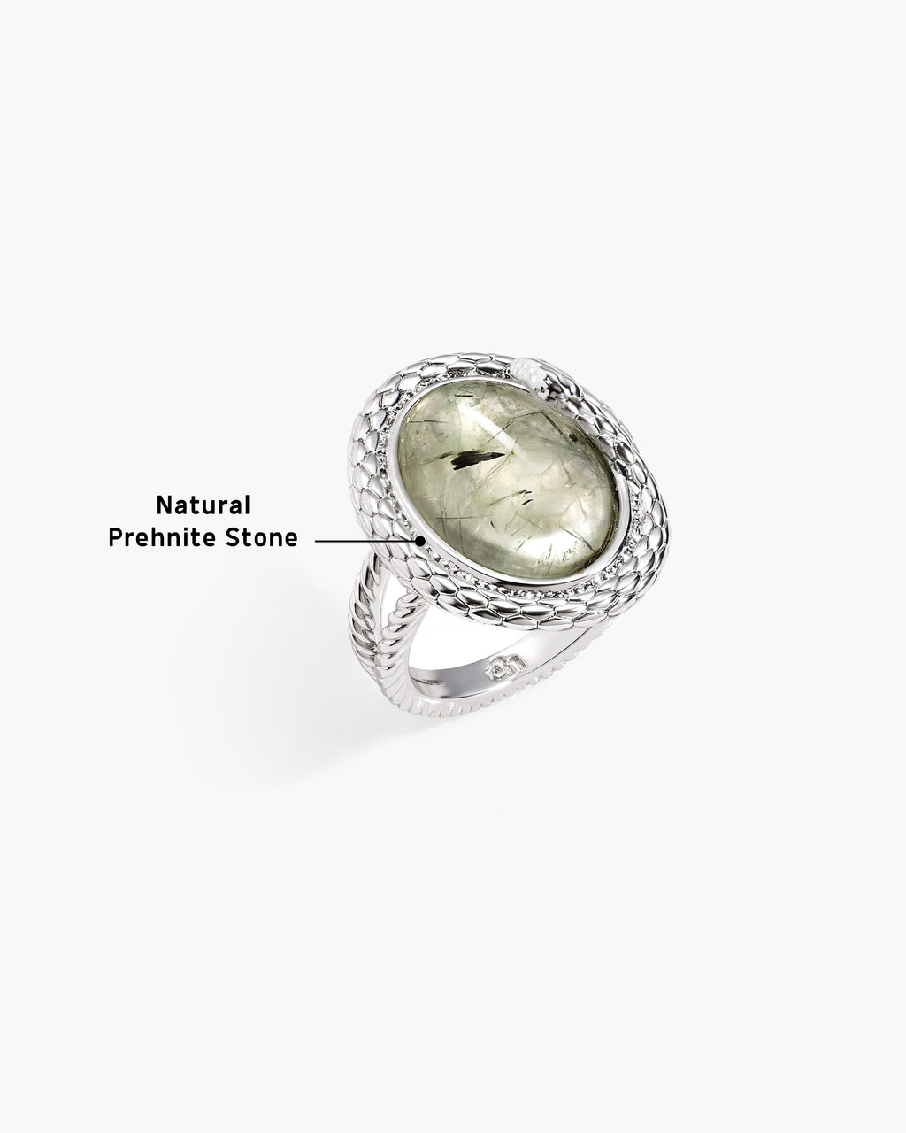 Emerge Prehnite Stone Ring en route jewellery