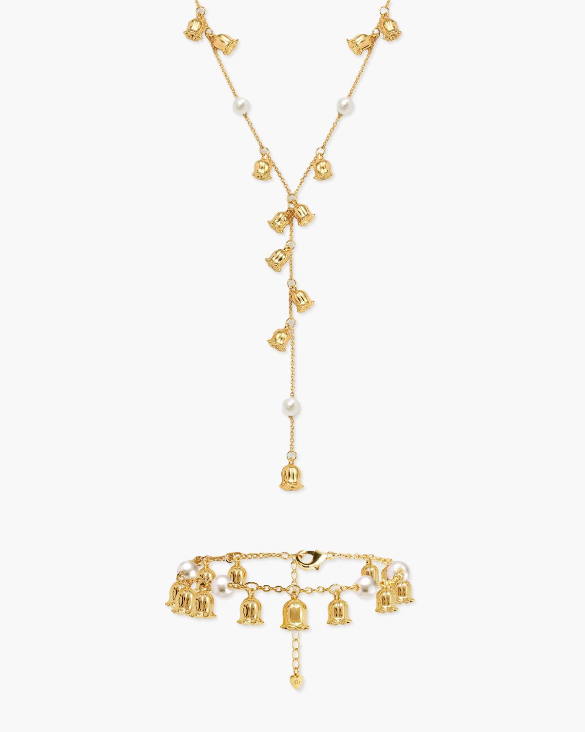 Lily of the Valley Pearl Set en route jewellery