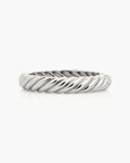 Silver Chunky Braided Bangle en route jewellery