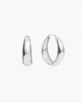 Orin Large Hoop Earrings in Silver en route jewellery