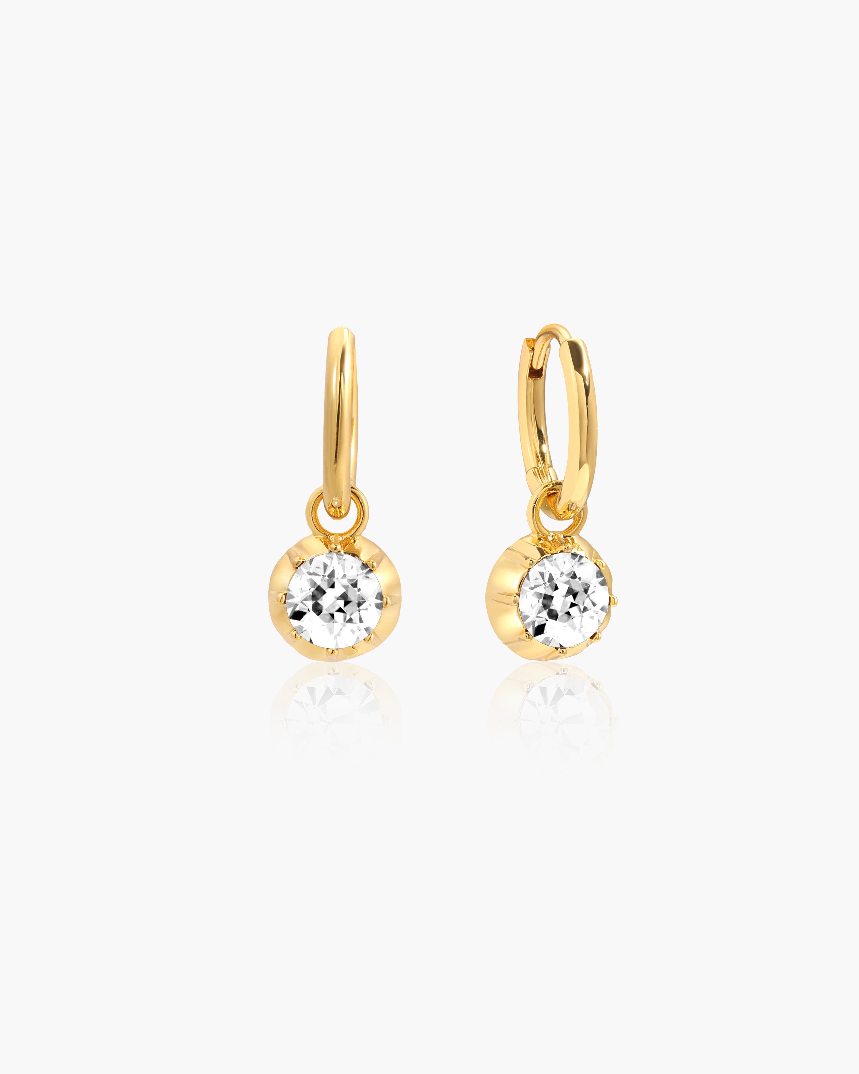 Georgian Detachable Two-tone Hoop Earrings en route jewellery