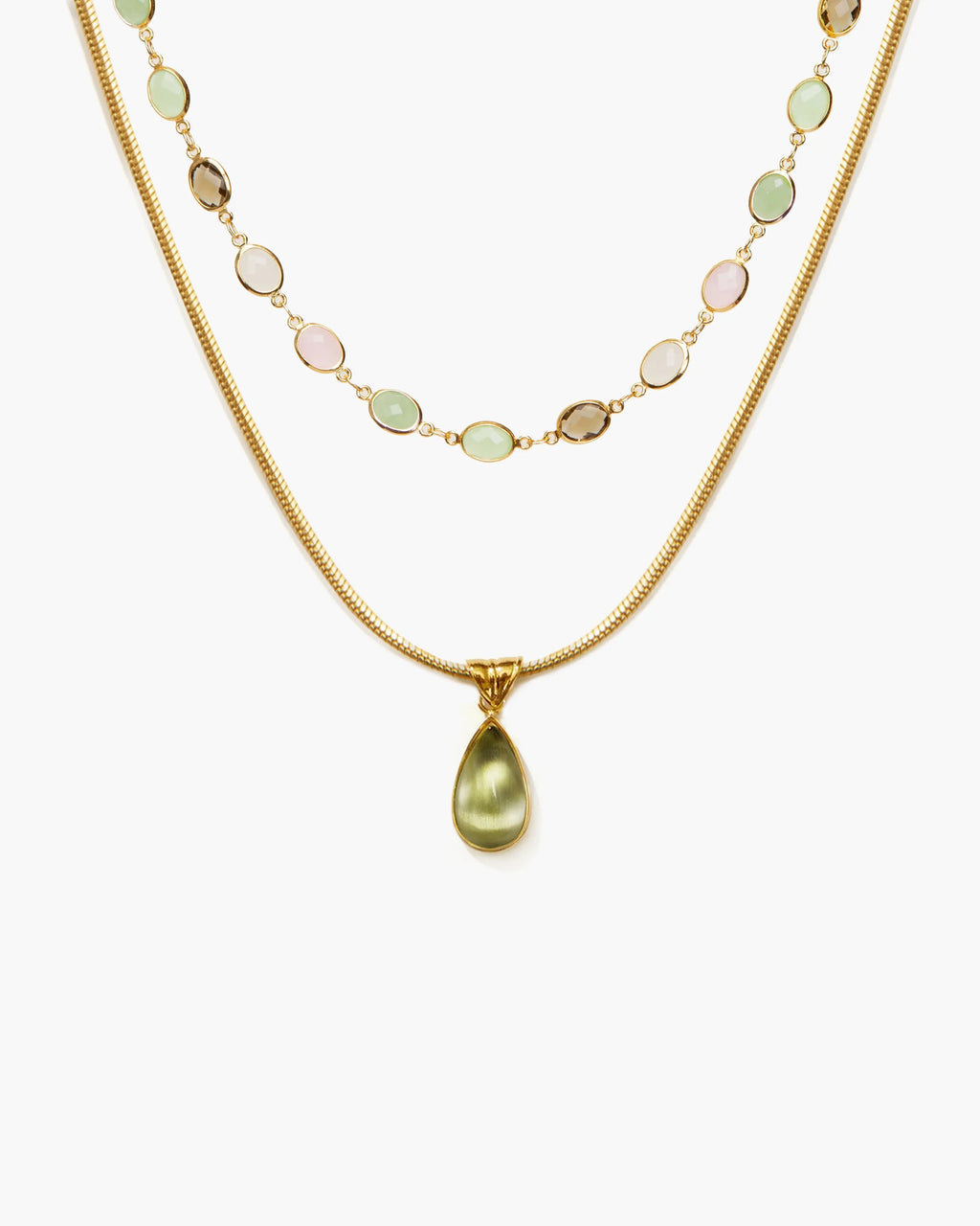 Waterdrop & Whimsical Romance Stone Necklace Set en route jewellery