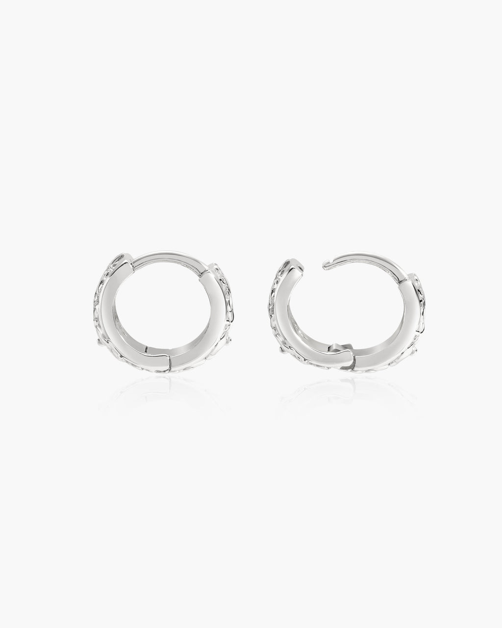 Mini Serenade of Orchid Hoops in Silver en route jewellery