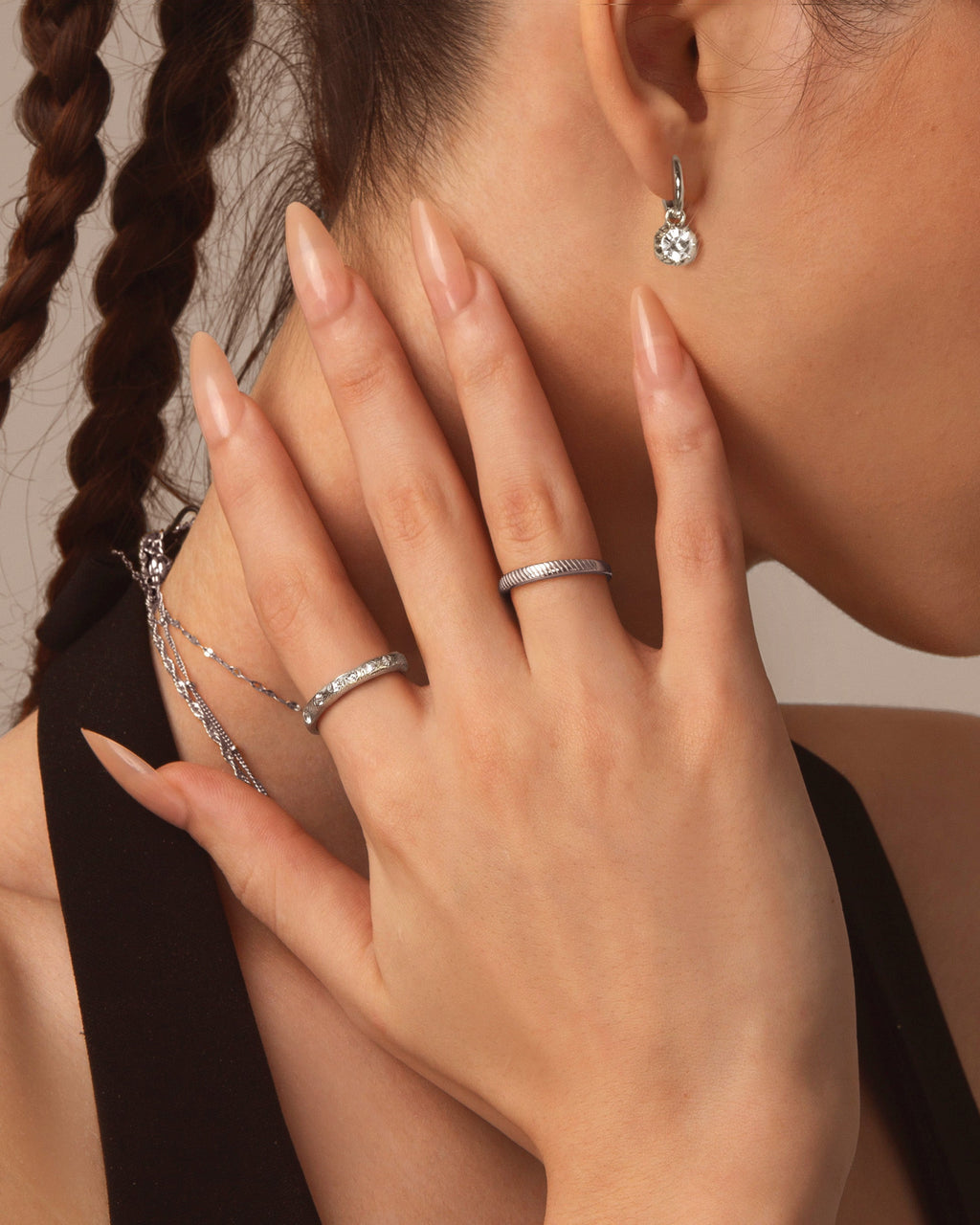Silver Twill Ring en route jewellery