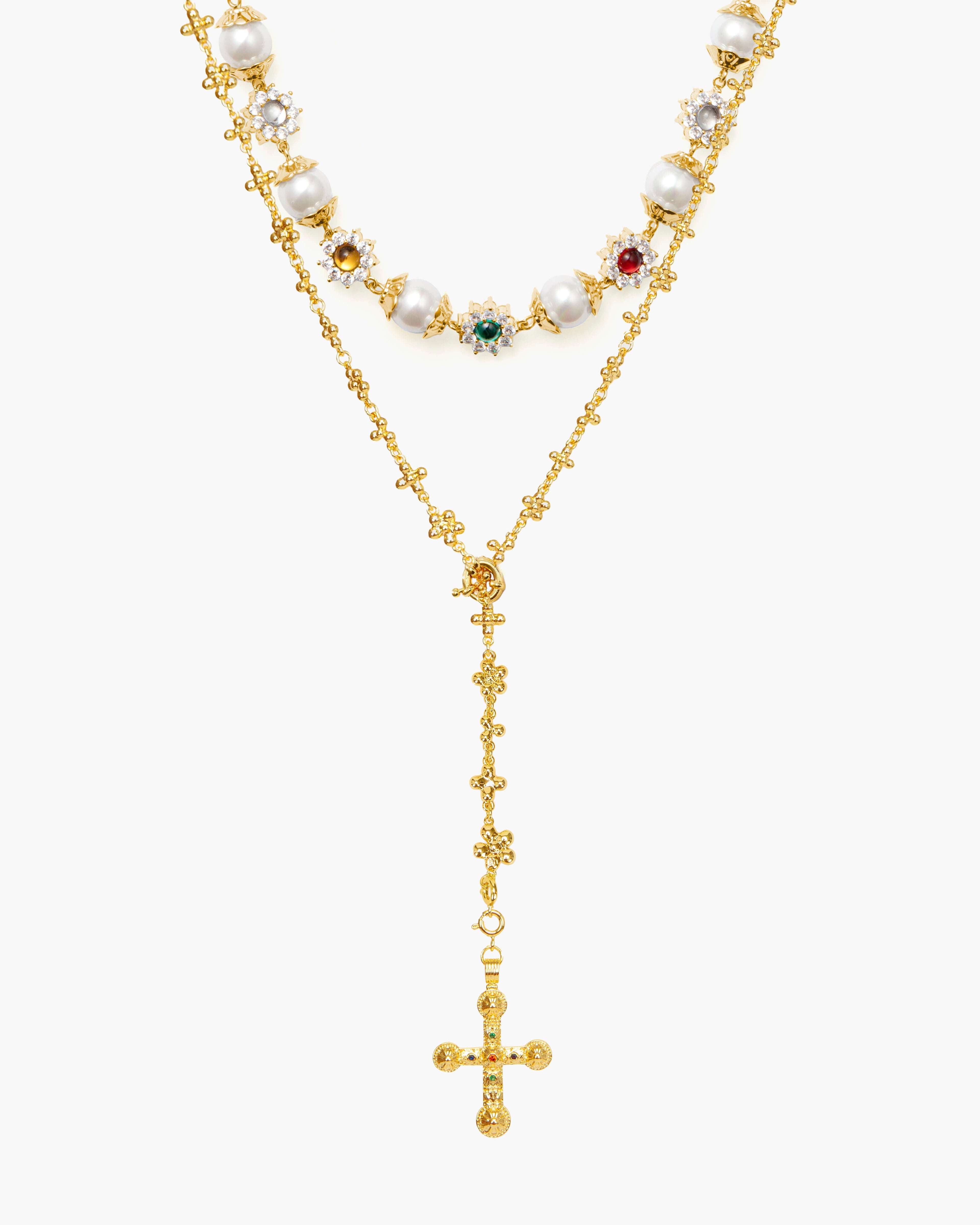 Daisy Molecule Necklace Set in Silver