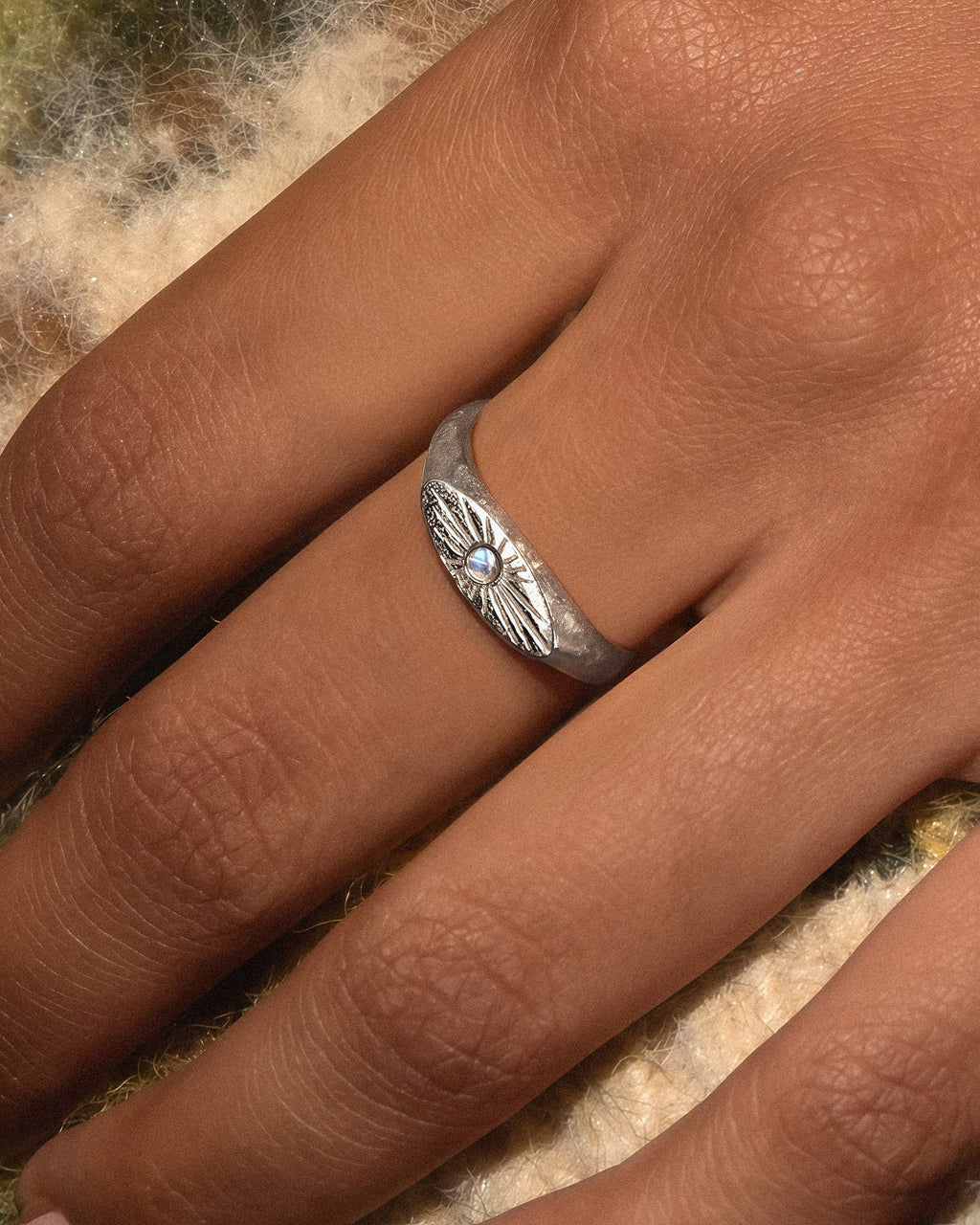 Astral Glow Ring in Silver en route jewellery