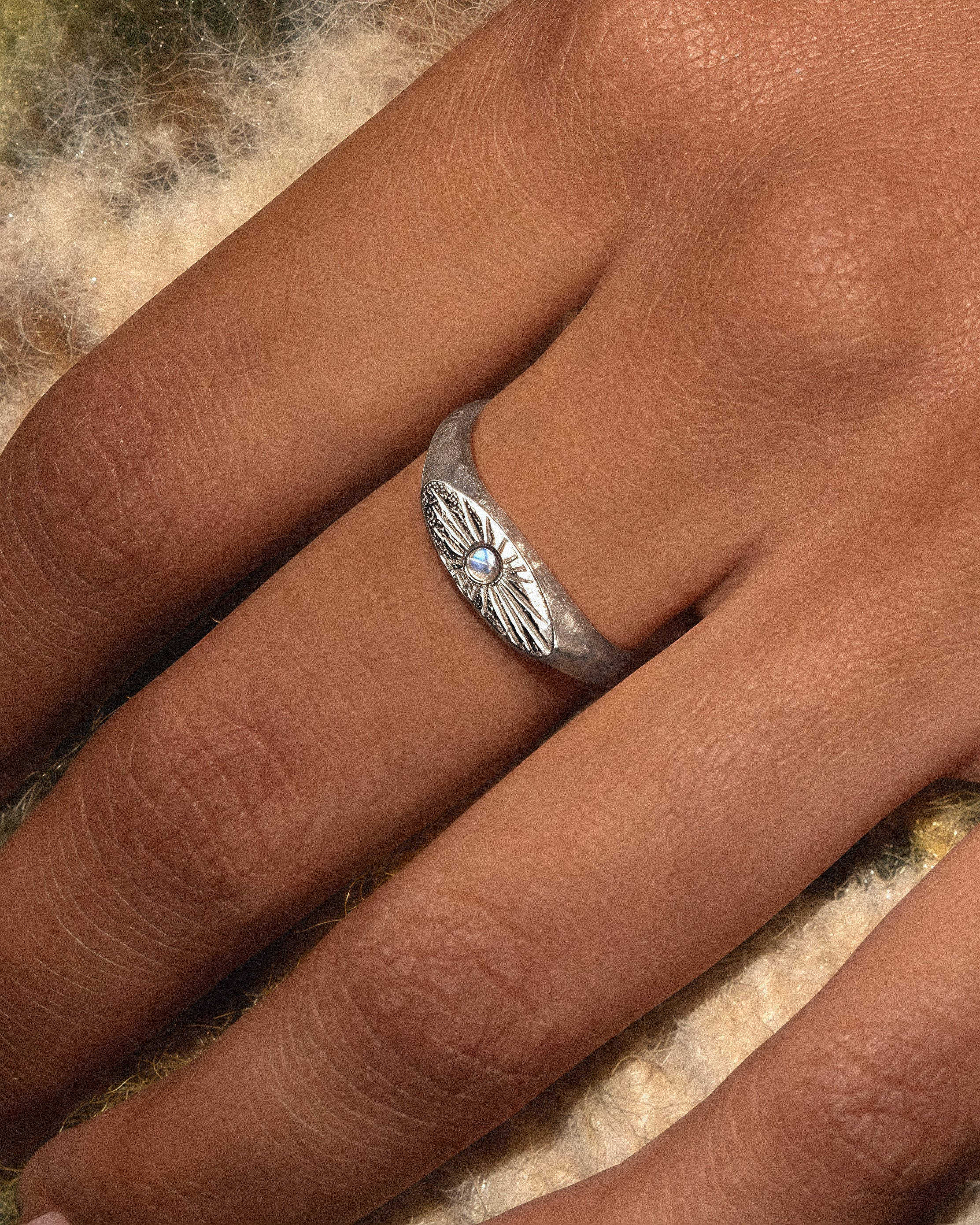 Astral Glow Ring in Silver en route jewellery