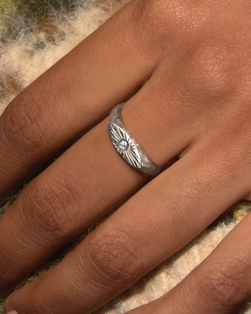 Astral Glow Ring in Silver en route jewellery
