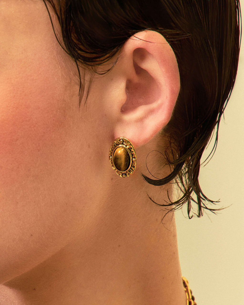 Tiger's Eye Savannah Studs Earrings en route jewellery