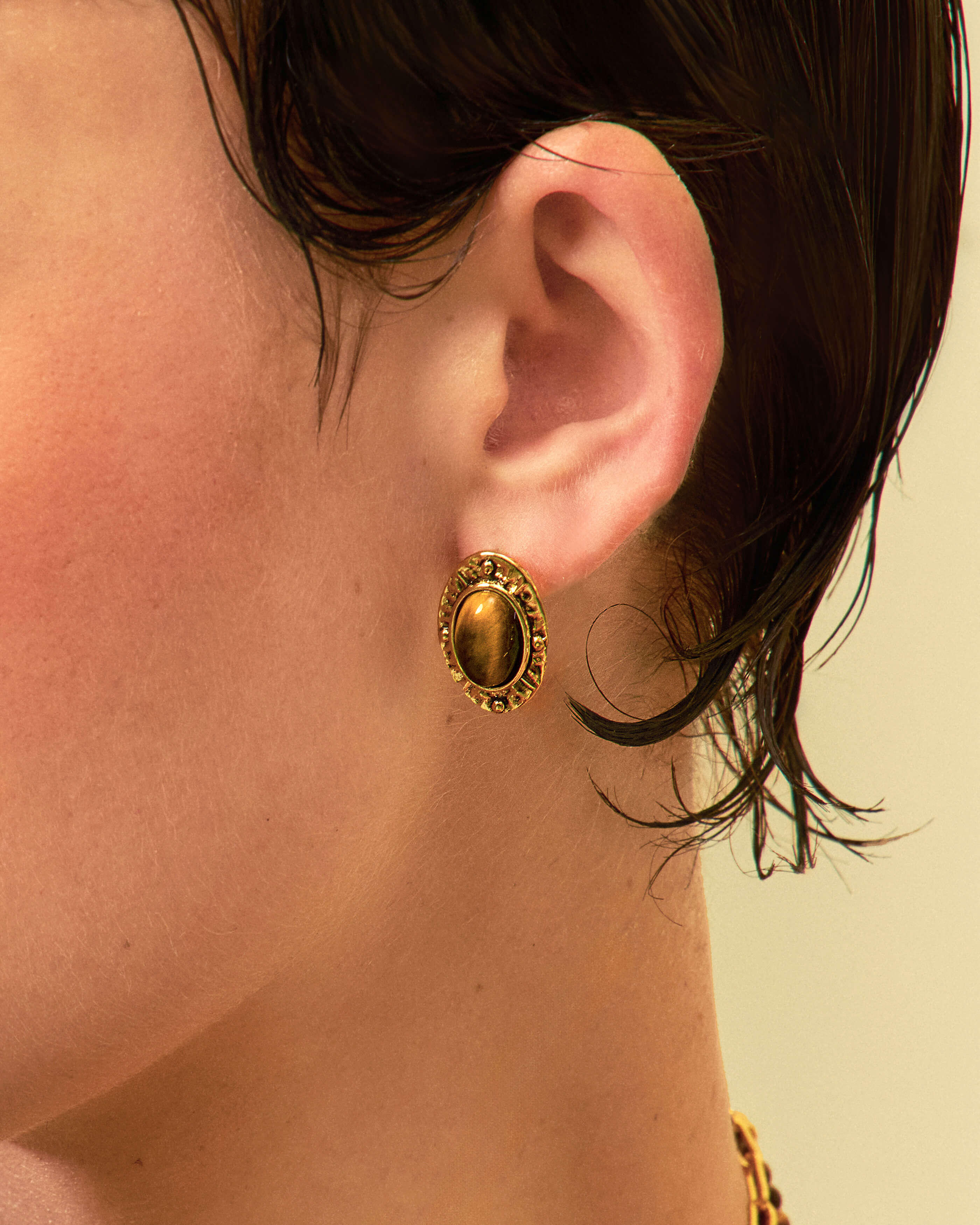 Tiger's Eye Savannah Studs Earrings en route jewellery