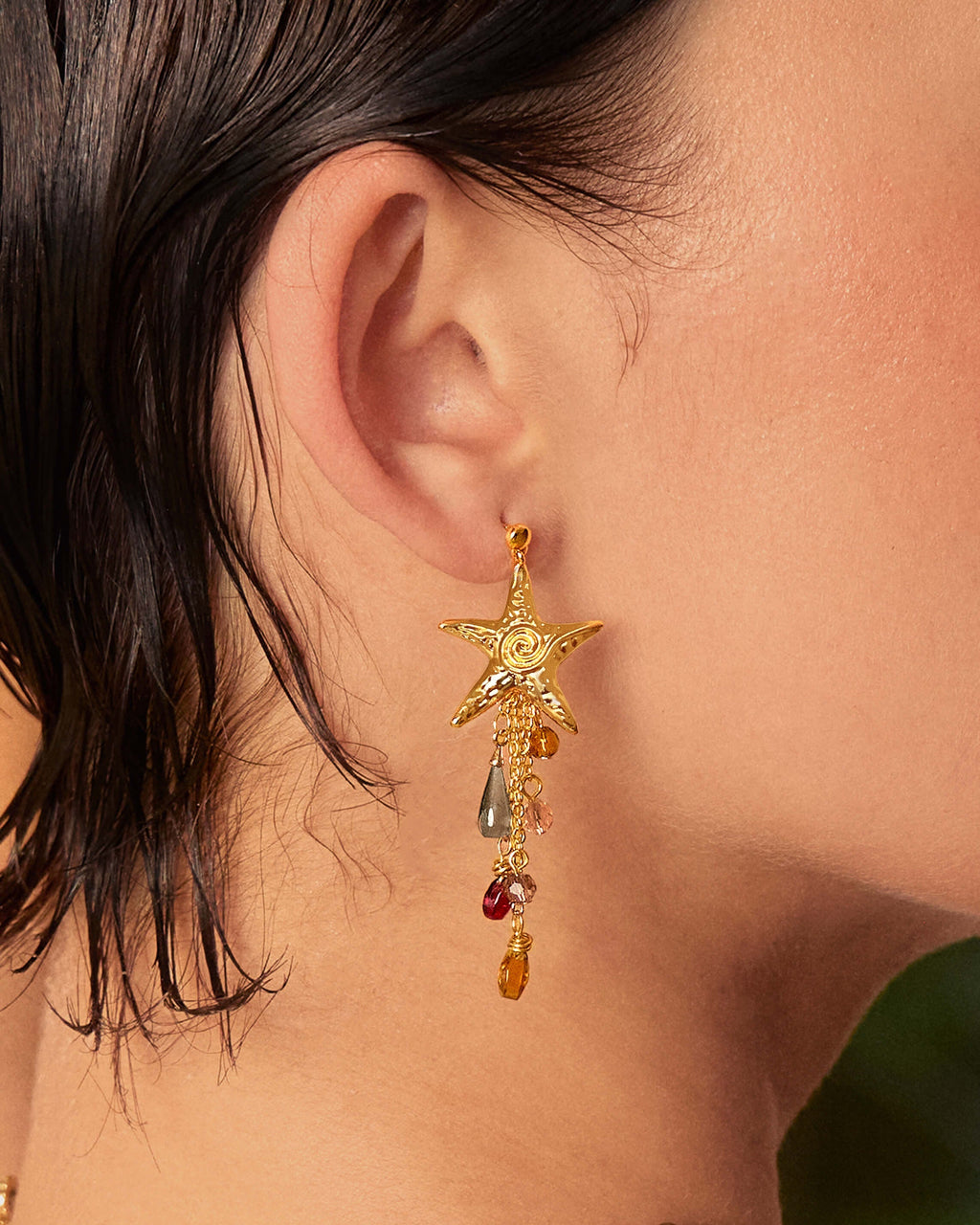 Seaside Nomad Starfish Earrings en route jewellery