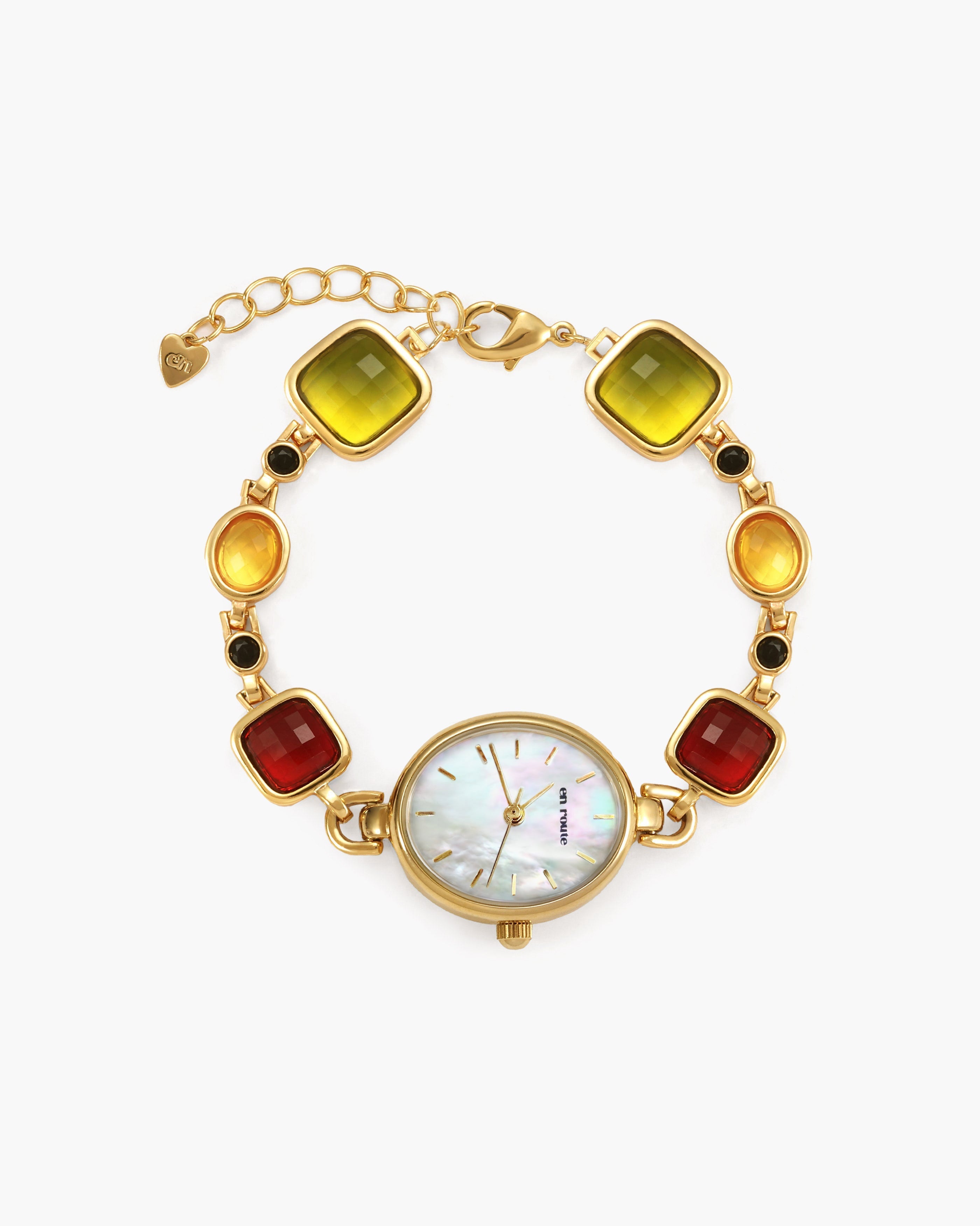 Harmonic Hour Multicolored Watch Bracelet in Silver en route jewellery