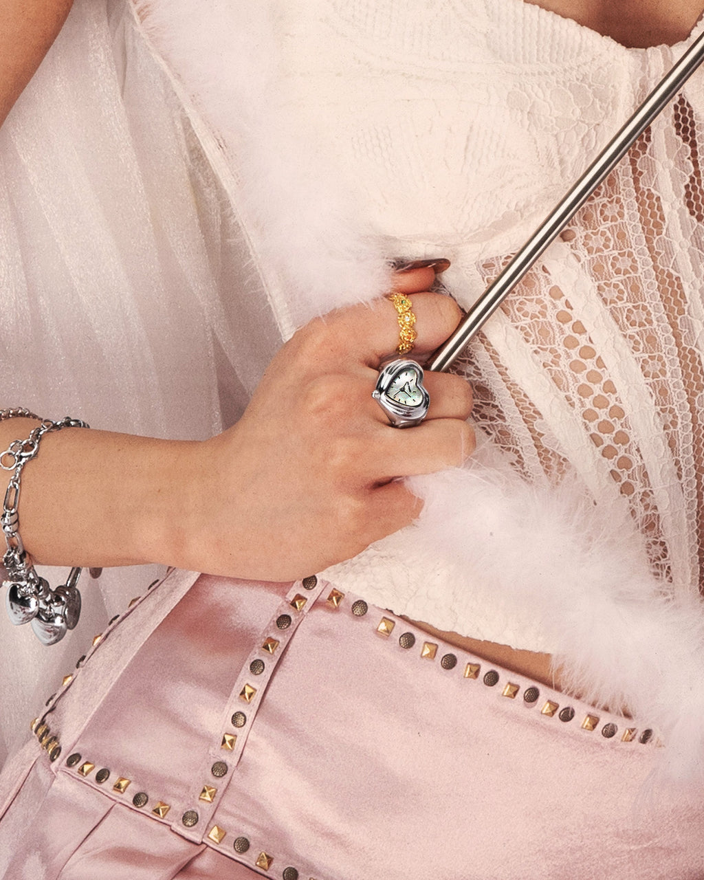 City Heart Watch Ring in Silver en route jewellery