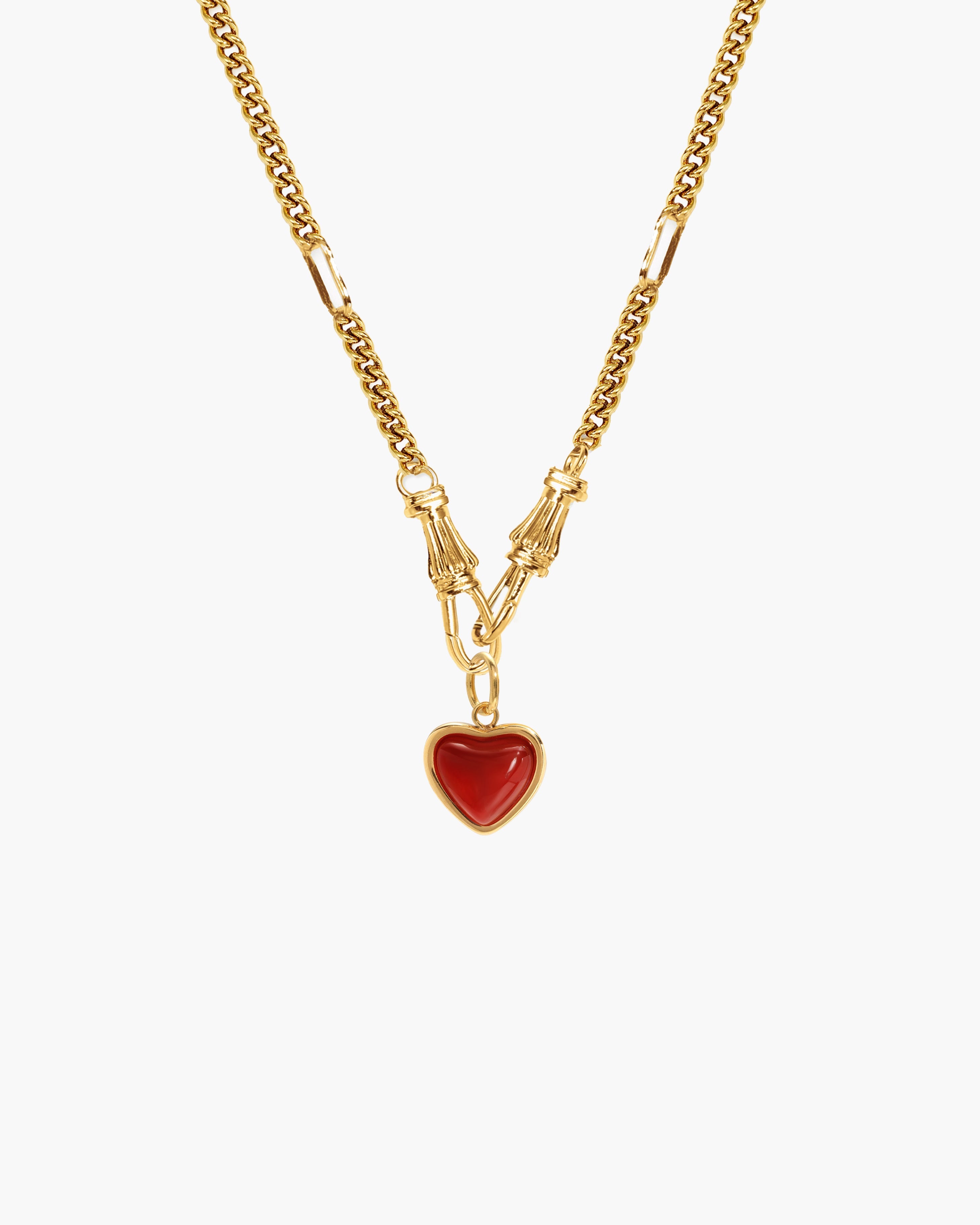 Deco Clasp Chain Necklace in Gold en route jewellery