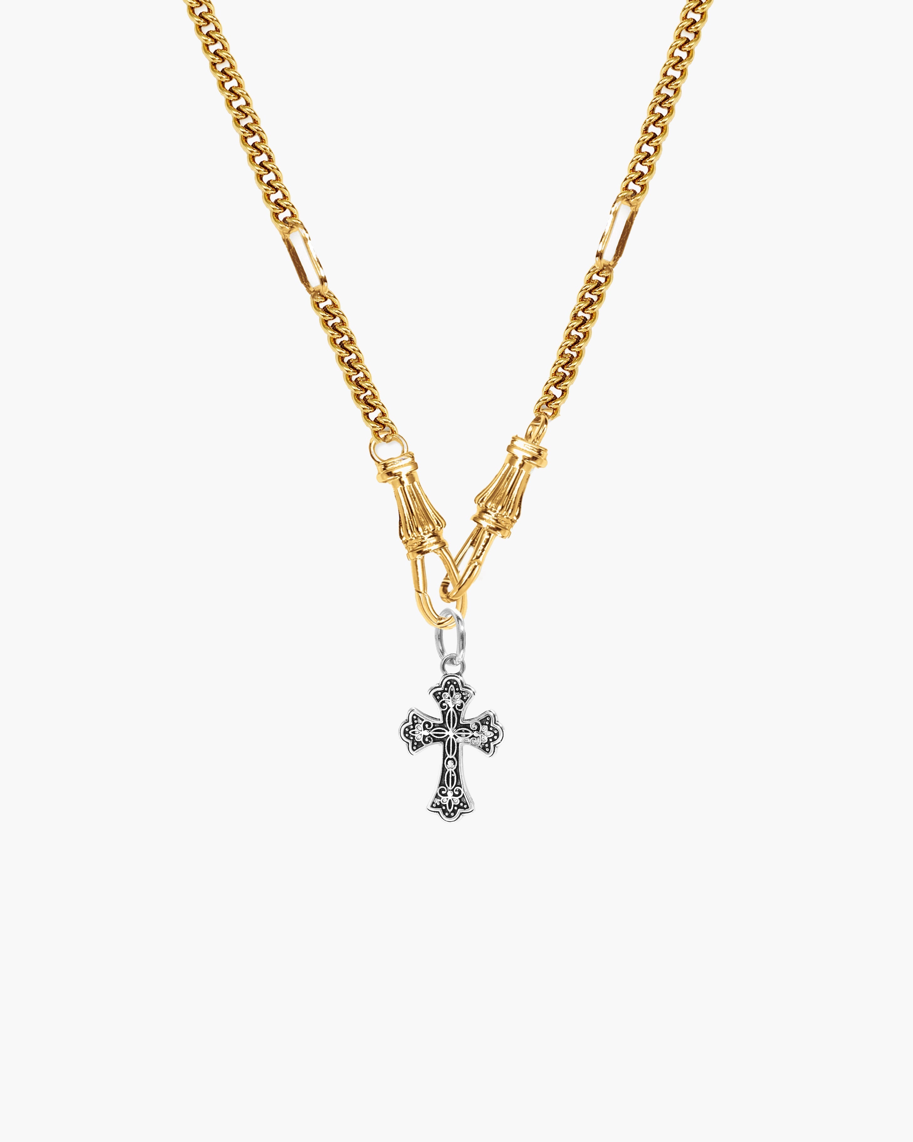 Deco Clasp Chain Necklace in Gold en route jewellery