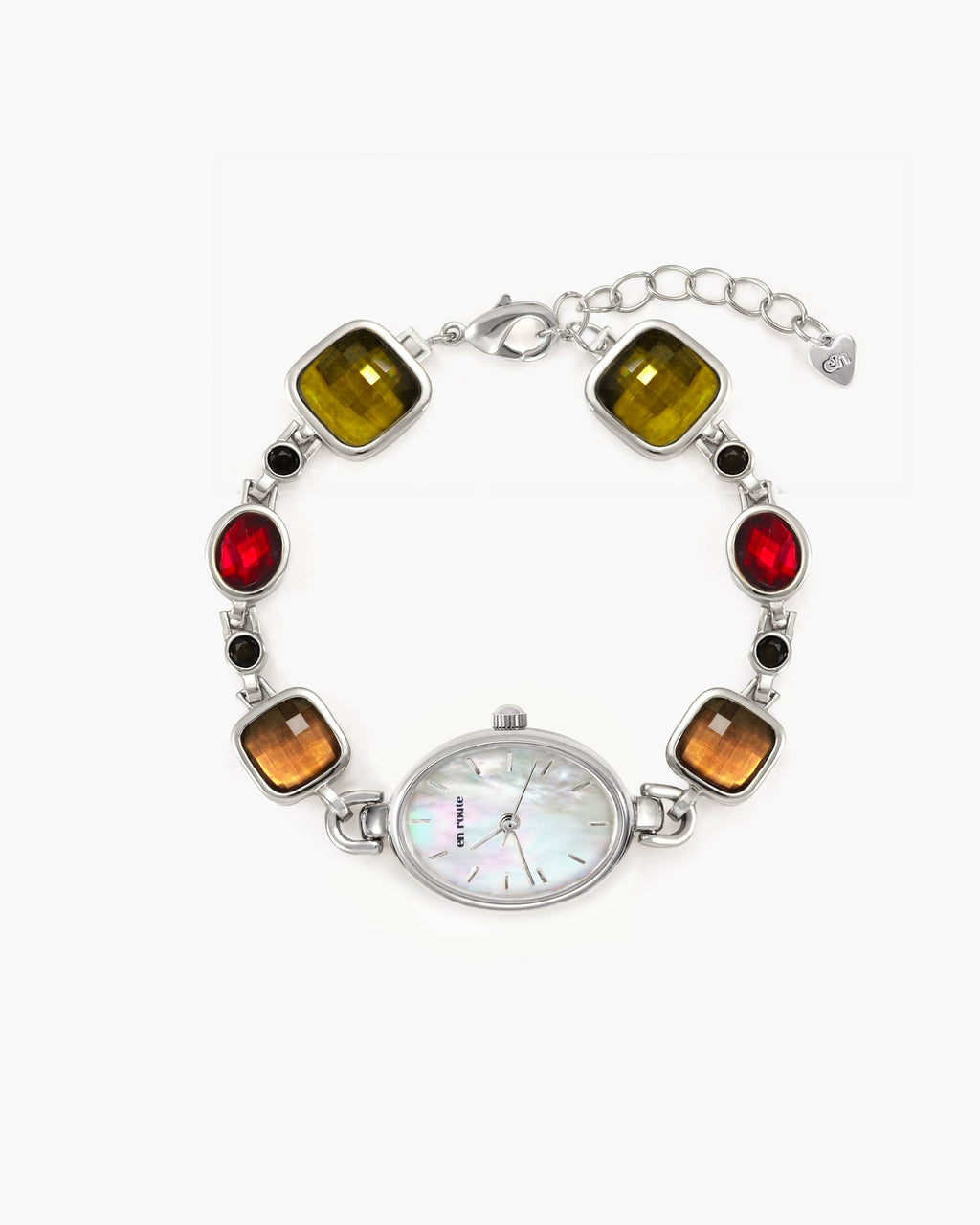 Harmonic Hour Multicolored Watch Bracelet in Silver en route jewellery