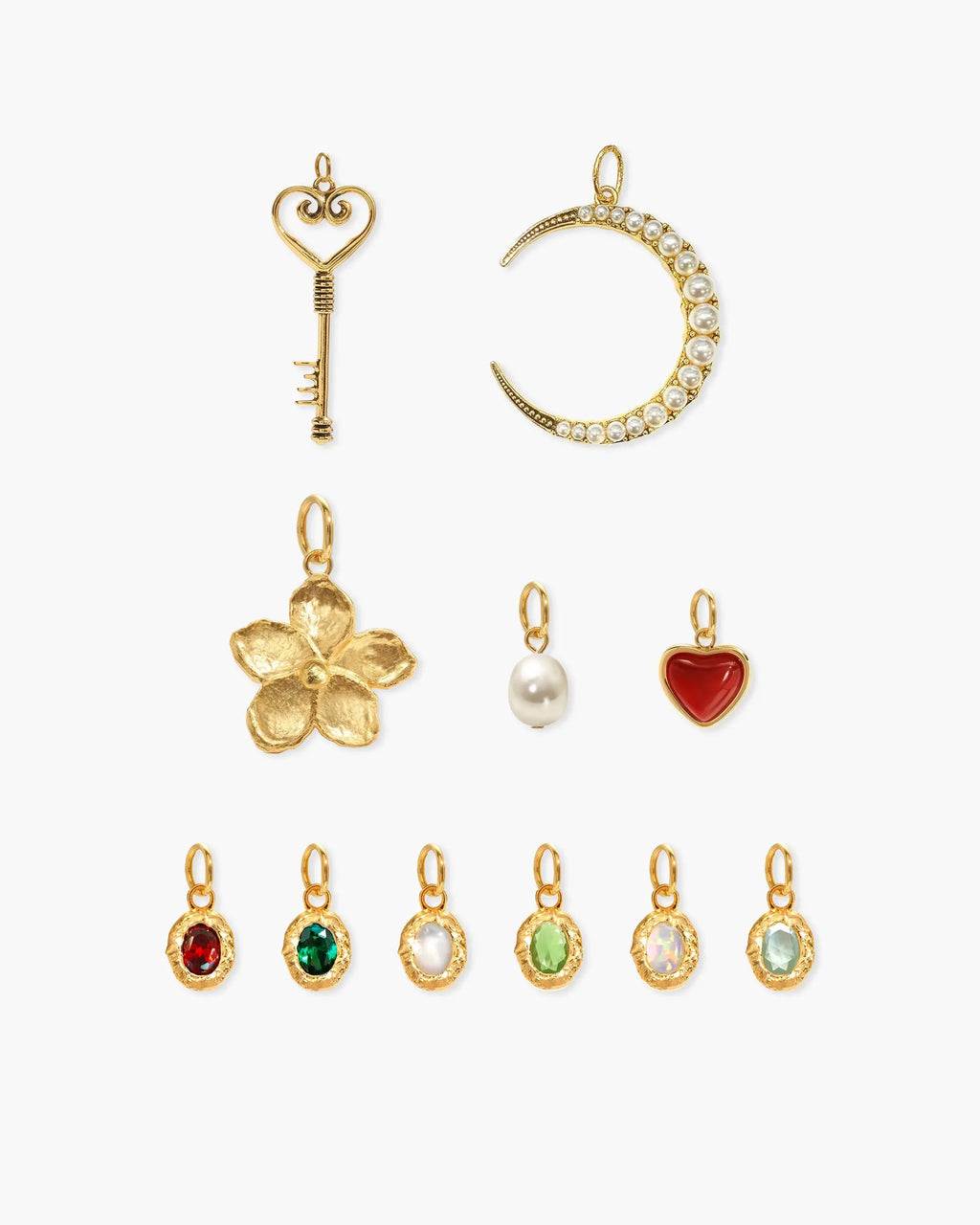 Tiny Meanings & Birthstone Charm in Gold en route jewellery