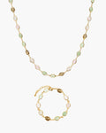 Whimsical Romance Stone Necklace and Bracelet Set