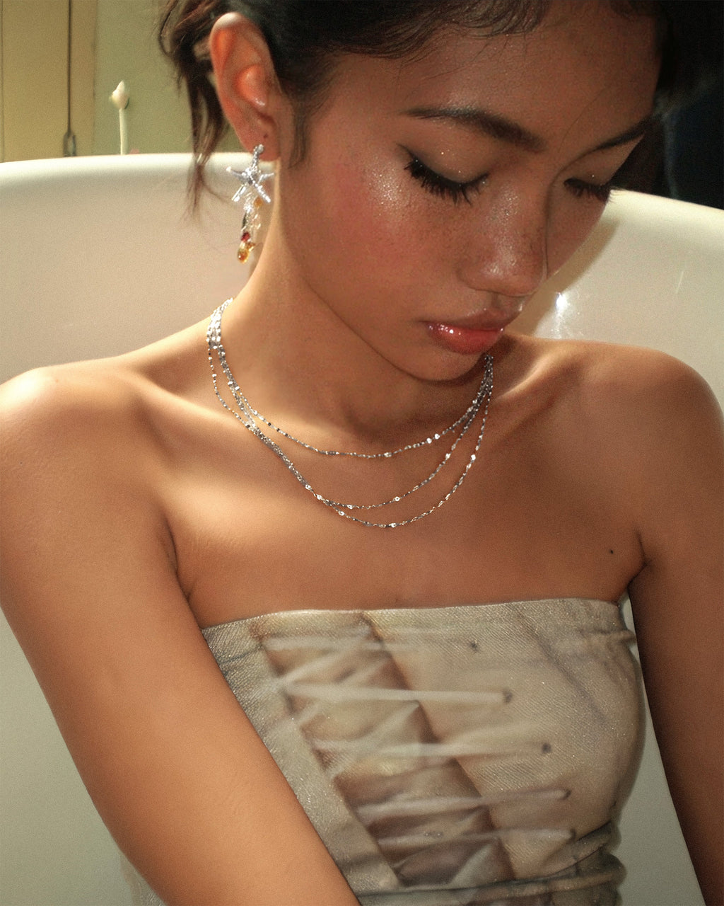 Cecilia Sparkle Chain in Silver en route jewellery