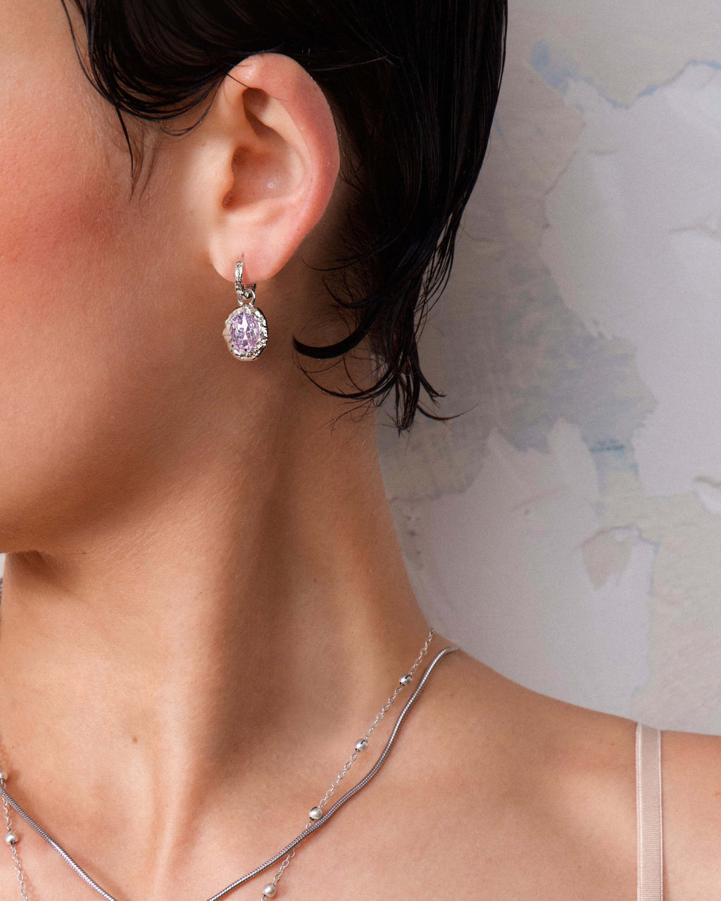 Birthstone Earrings in Silver en route jewellery