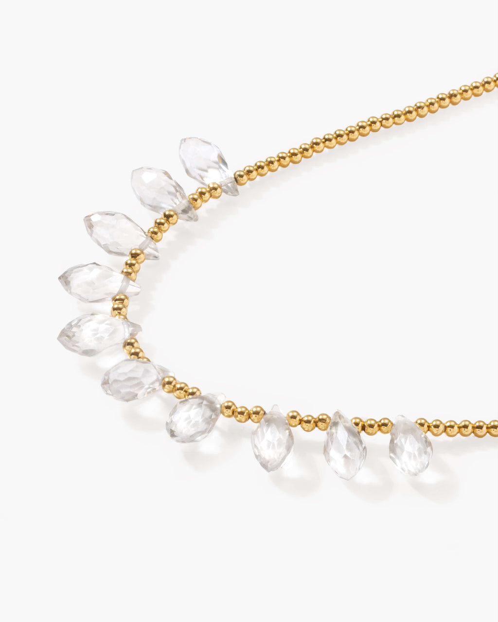 Crystal Raindrop Necklace en route jewellery