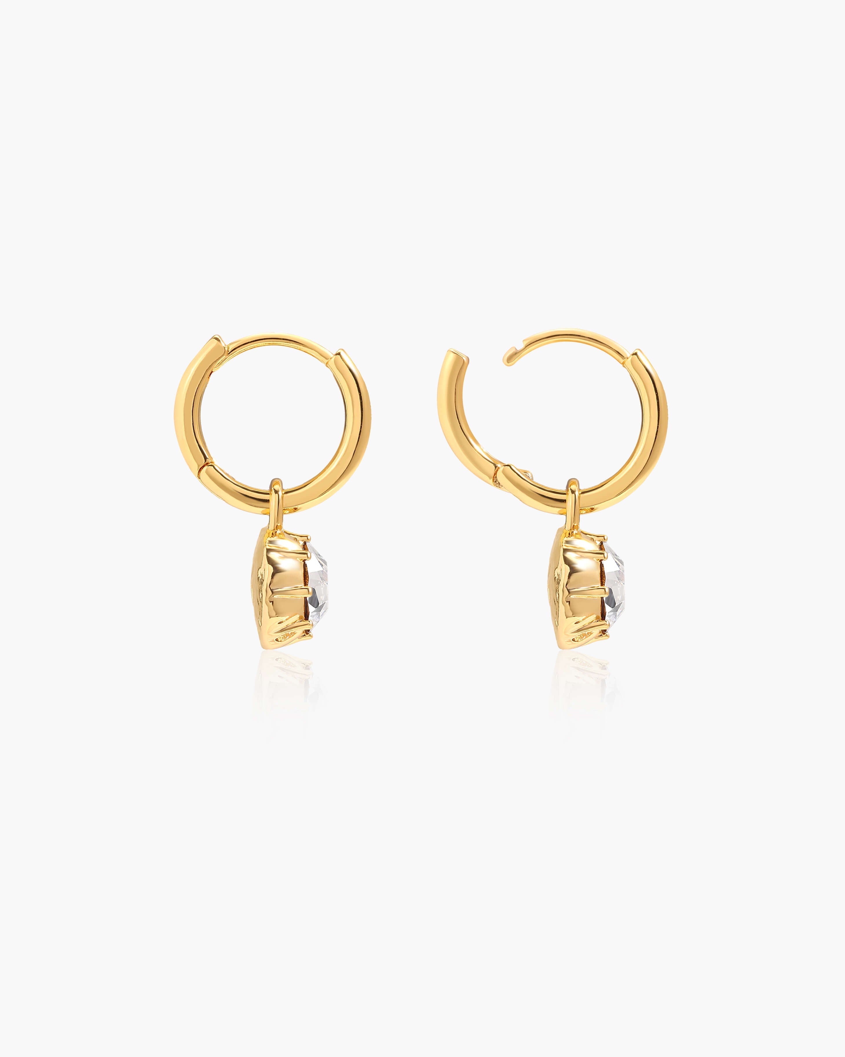 Georgian Detachable Hoop Earrings in Gold en route jewellery