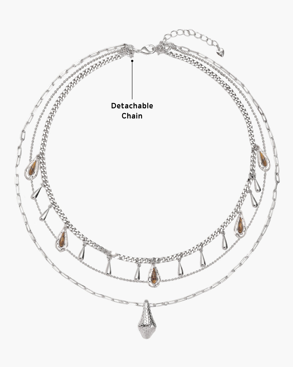 Second Skin Detachable Layered Necklace en route jewellery