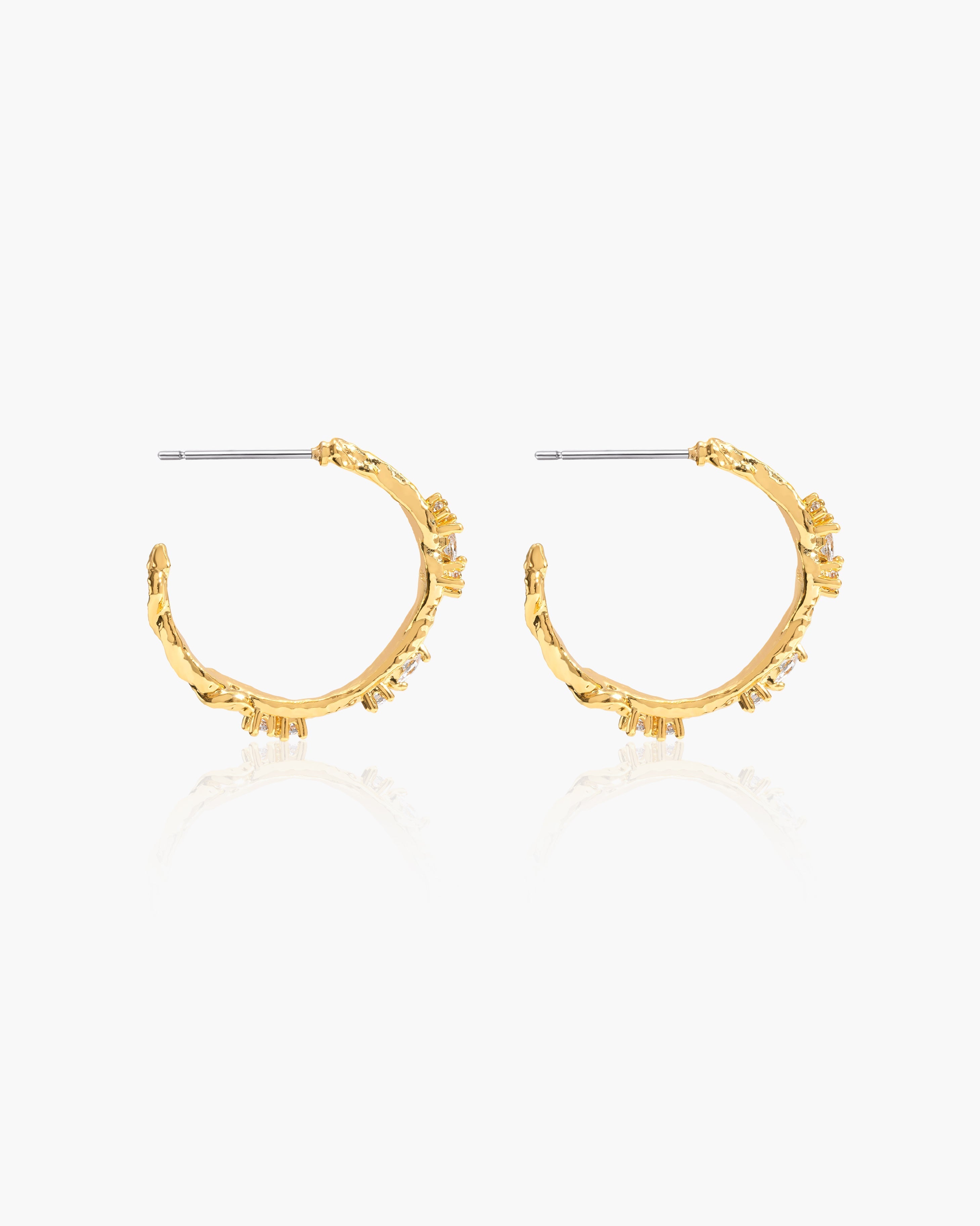 Moonlit Ivy Hoops Earrings en route jewellery