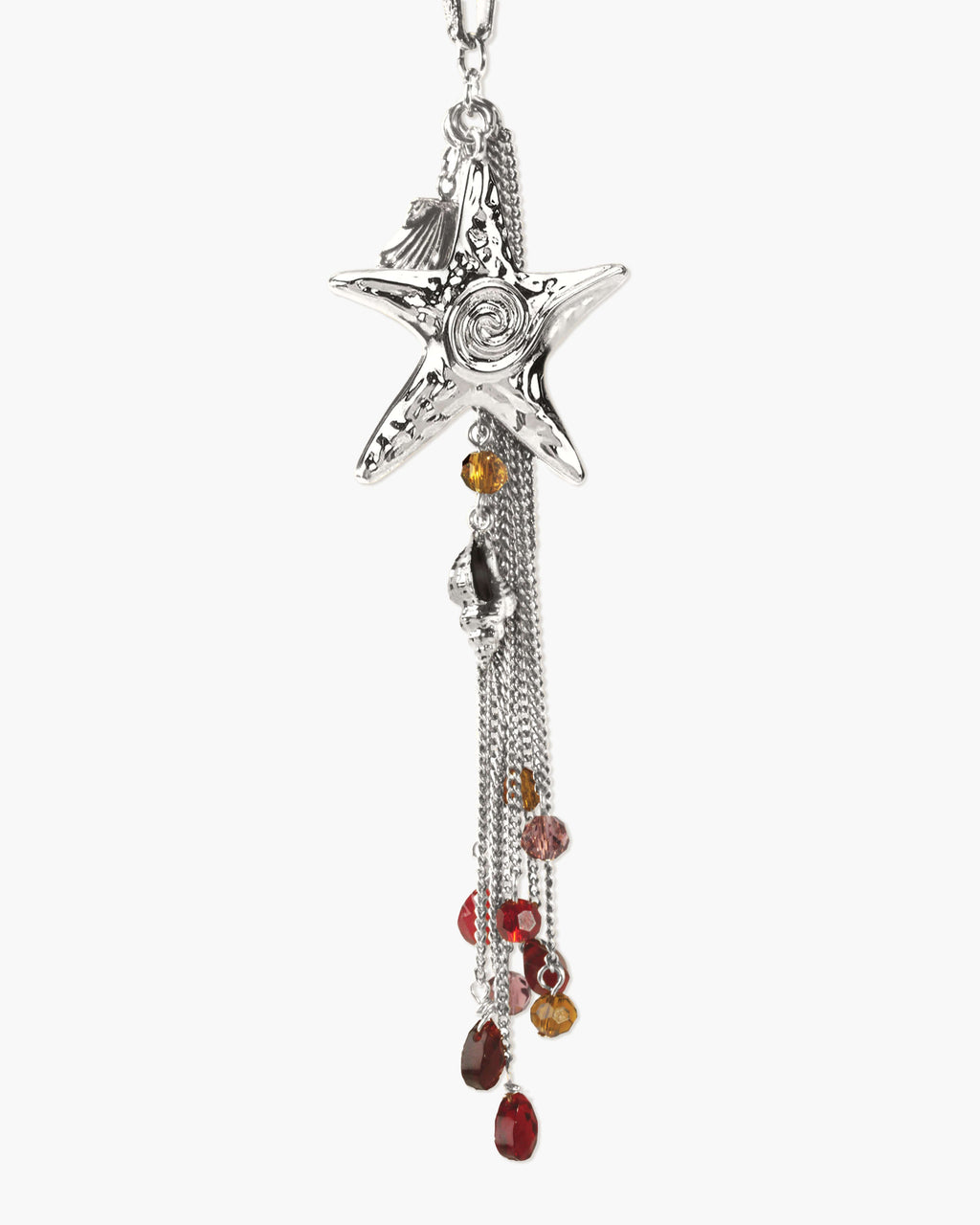 Seaside Nomad Starfish Necklace in Silver en route jewellery