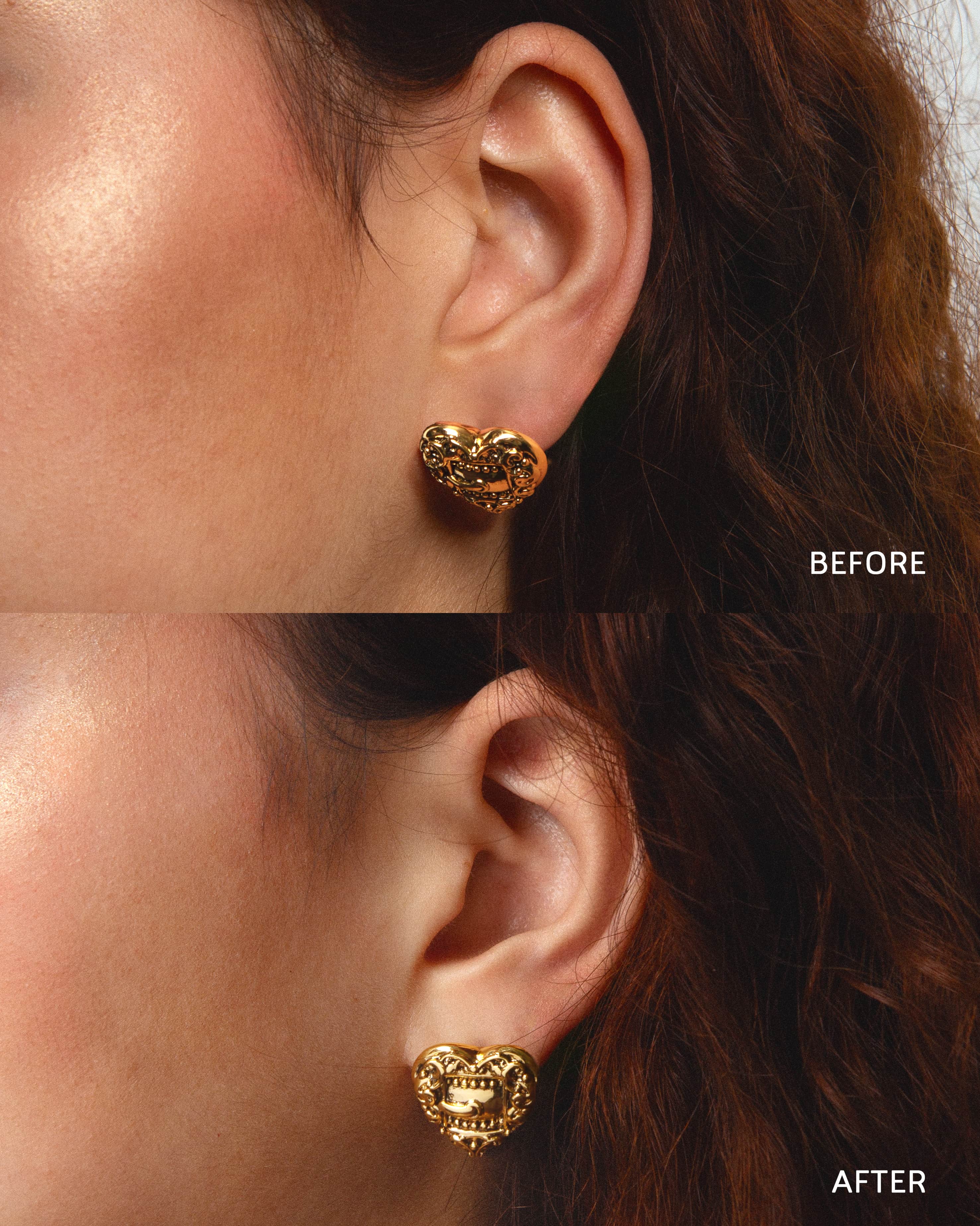 Heart-shaped Earring Back Lifters en route jewellery
