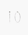 Silver Skinny Hoop Earrings en route jewellery
