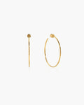 Gold Skinny Hoop Earrings en route jewellery