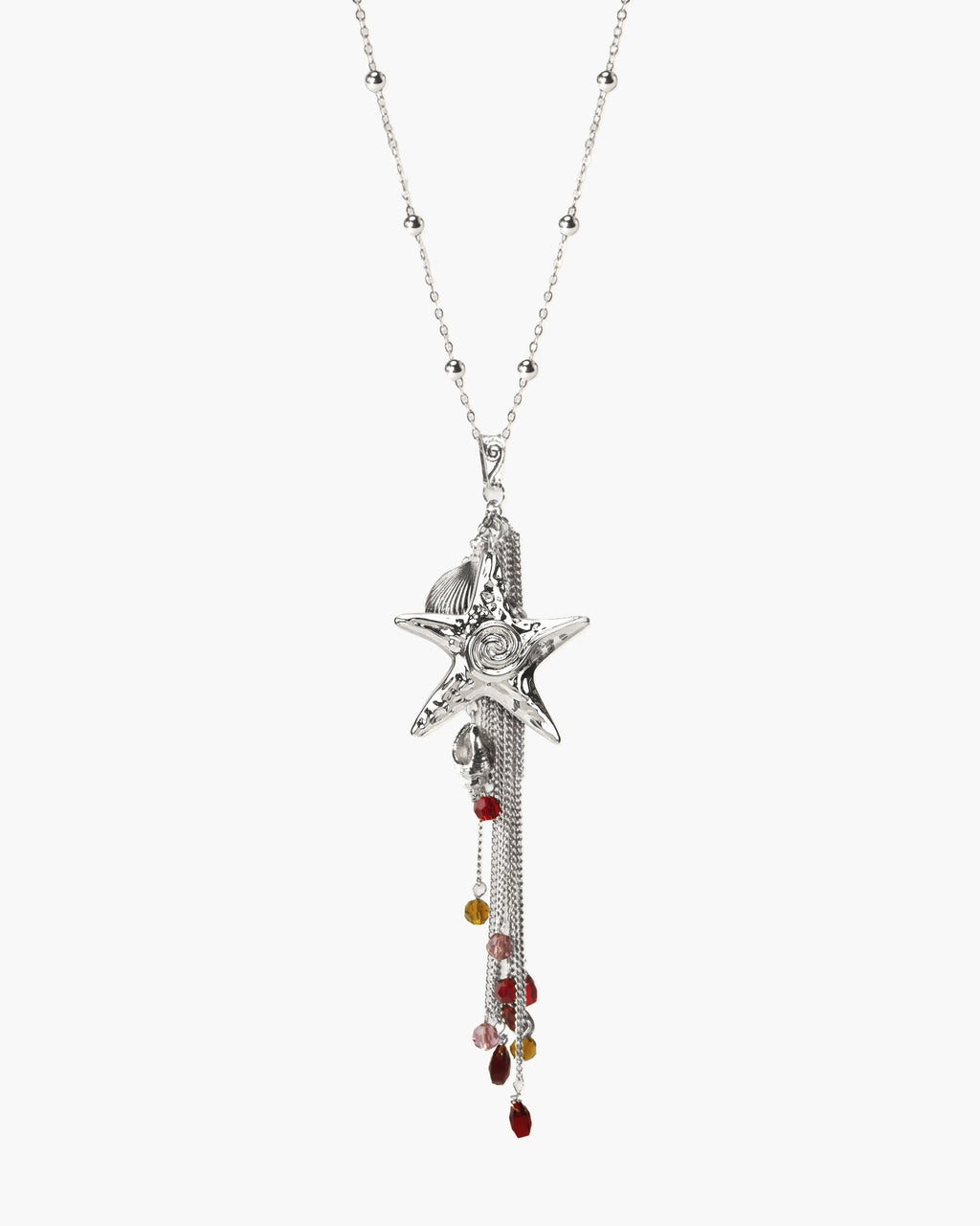 Seaside Nomad Starfish Necklace in Silver en route jewellery