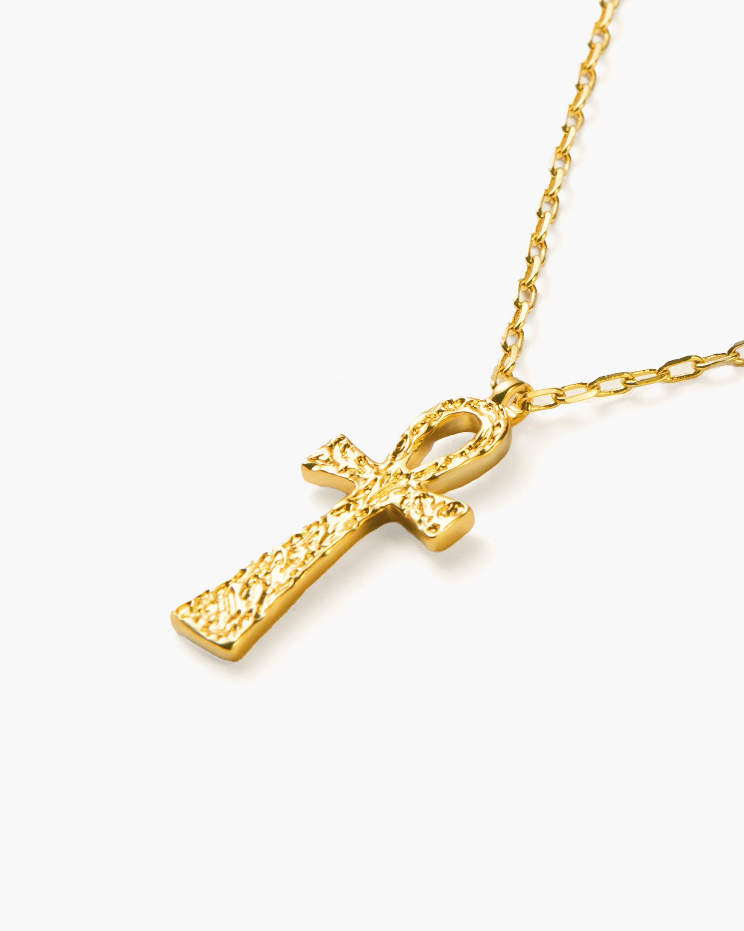 Textured Ankh Necklace